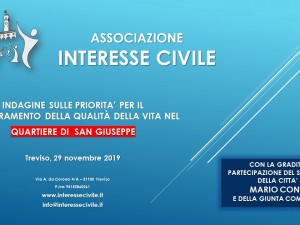 Resoconto indagine sulle priorità per il miglioramento della qualità della vita nel quartiere di San Giuseppe